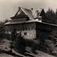 Tourists Mountain Shelter on Mount Stożek